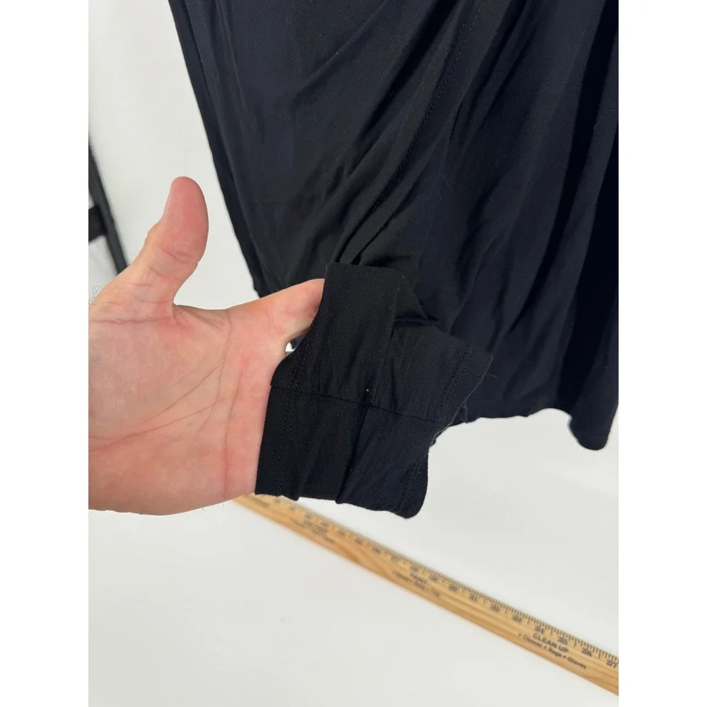 Free People FP Beach Romper Womens Small Black Wrap Draped Sleeveless Summer Bo